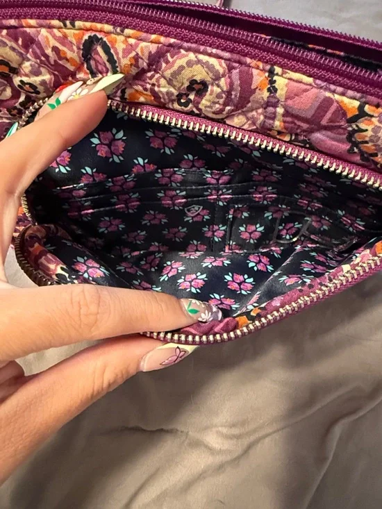 Vera Bradley Pink Plum Paisley Quilted Crossbody - Picture 2 of 3